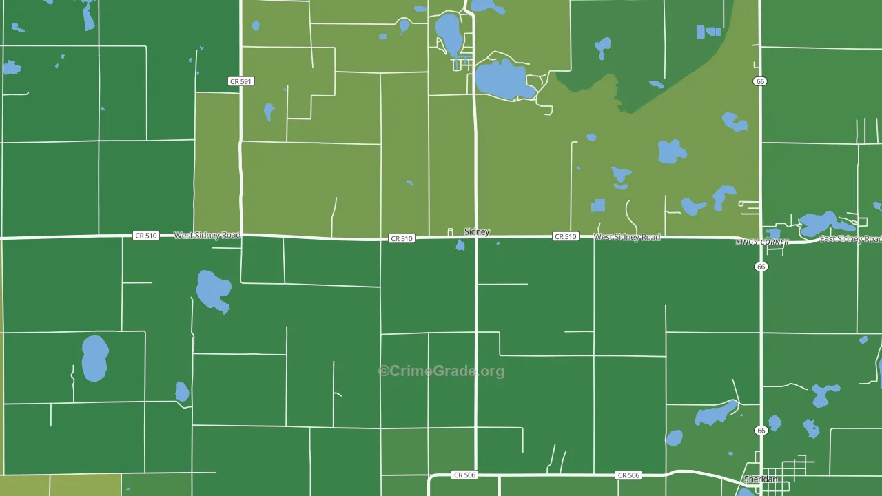 48885, MI Map of Vehicle Theft Rates