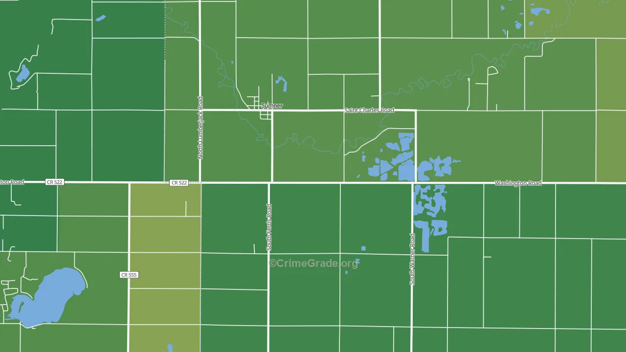 48889, MI Map of Vehicle Theft Rates
