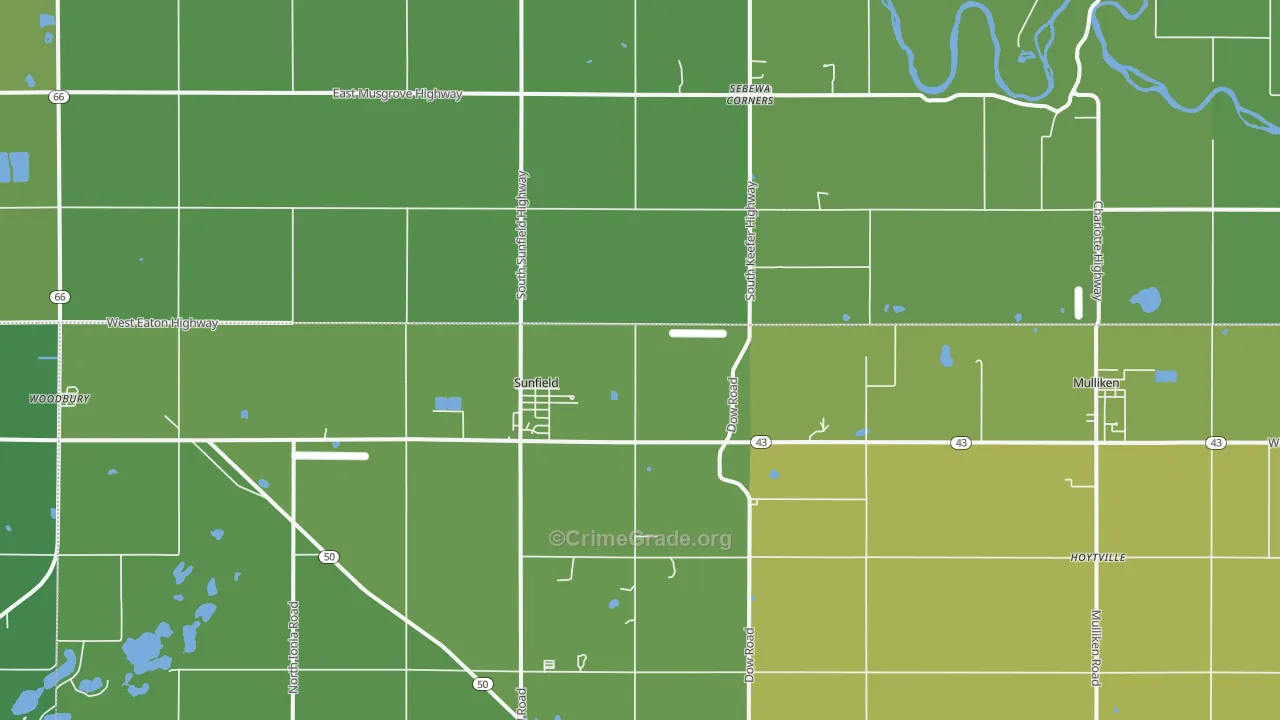 48890, MI Map of Vehicle Theft Rates