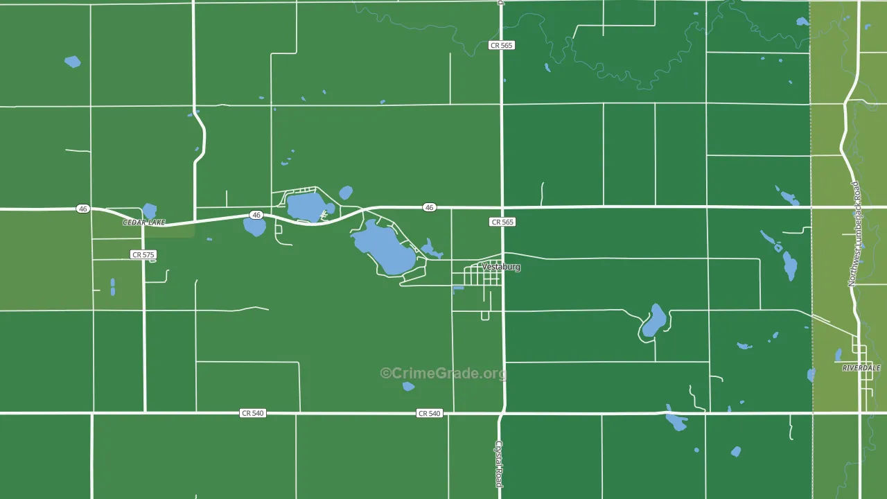 48891, MI Map of Vehicle Theft Rates