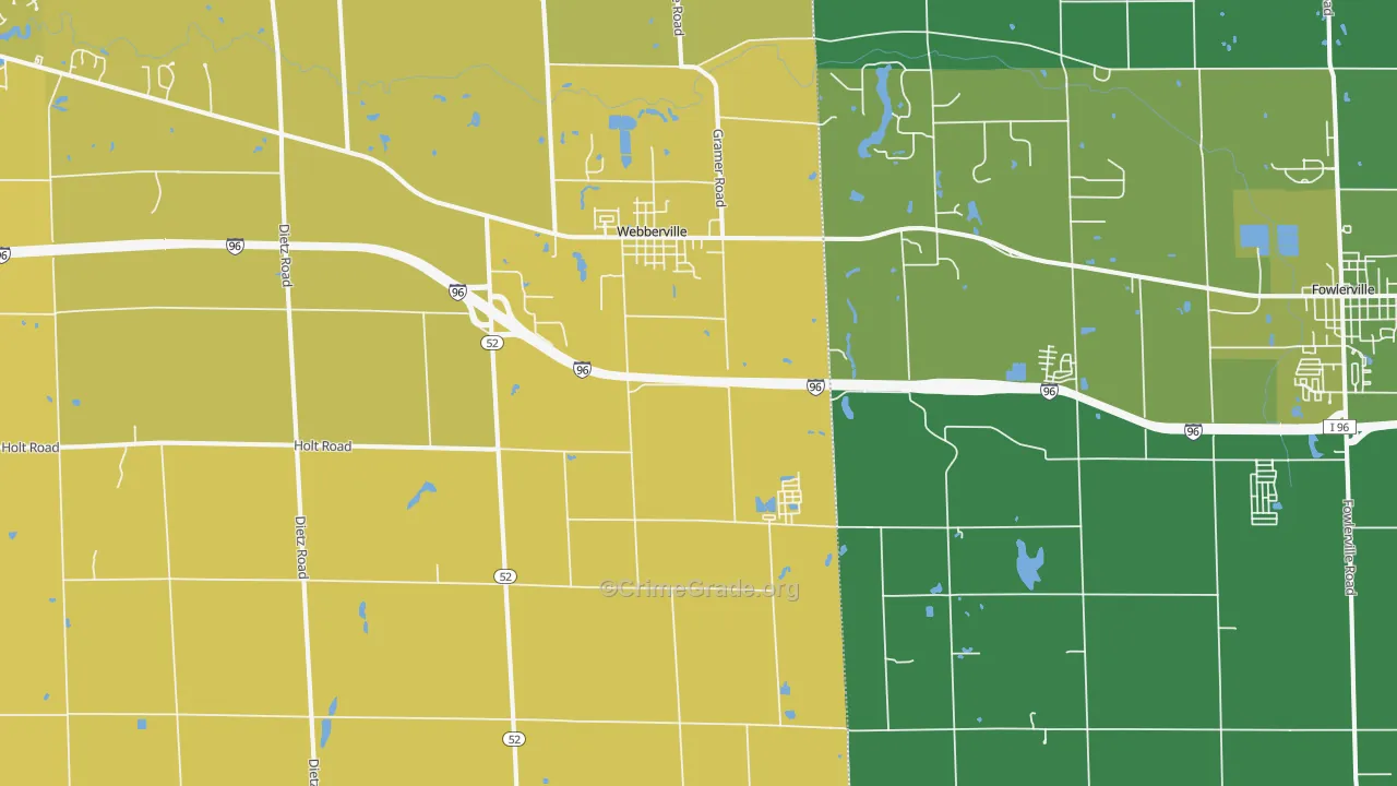 48892, MI Map of Vehicle Theft Rates