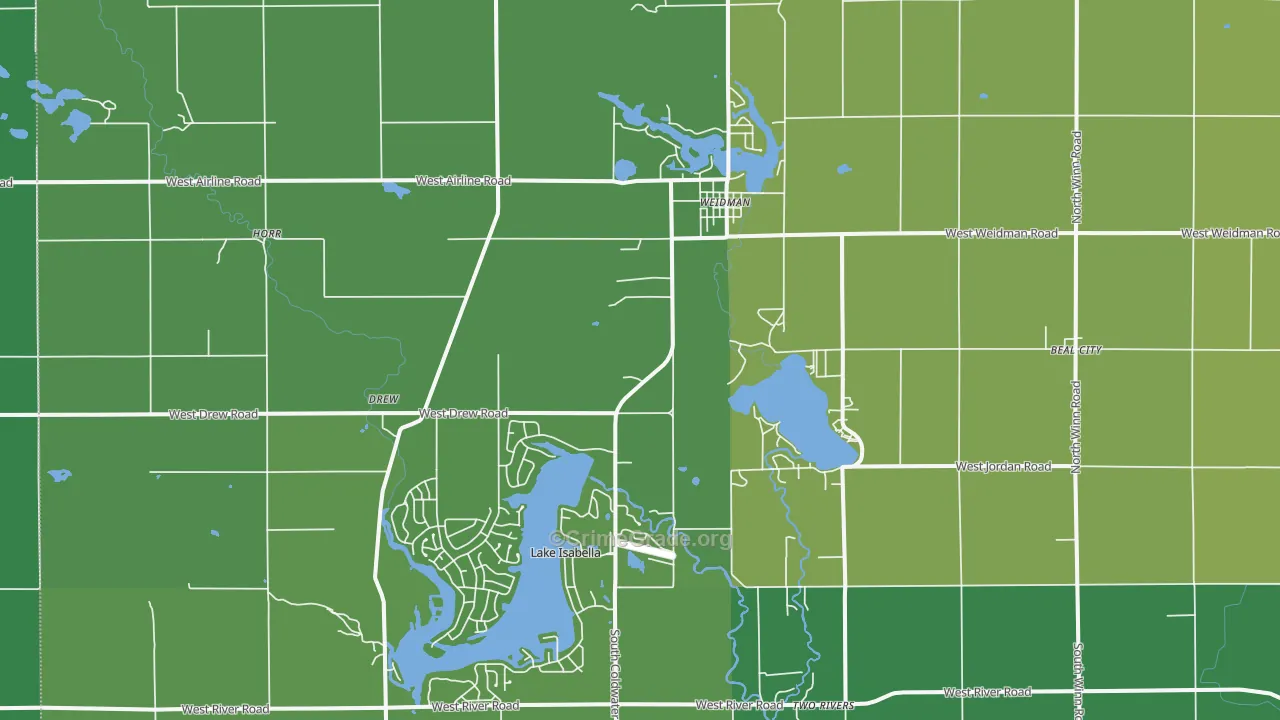 48893, MI Map of Vehicle Theft Rates