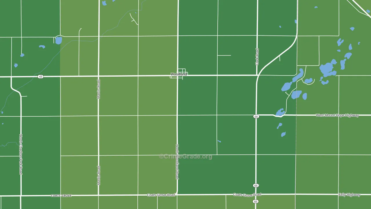 48897, MI Map of Vehicle Theft Rates