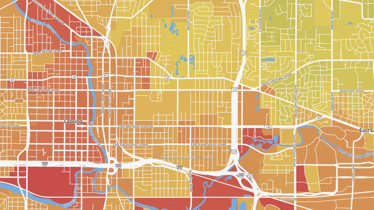 48912, MI Map of Vehicle Theft Rates