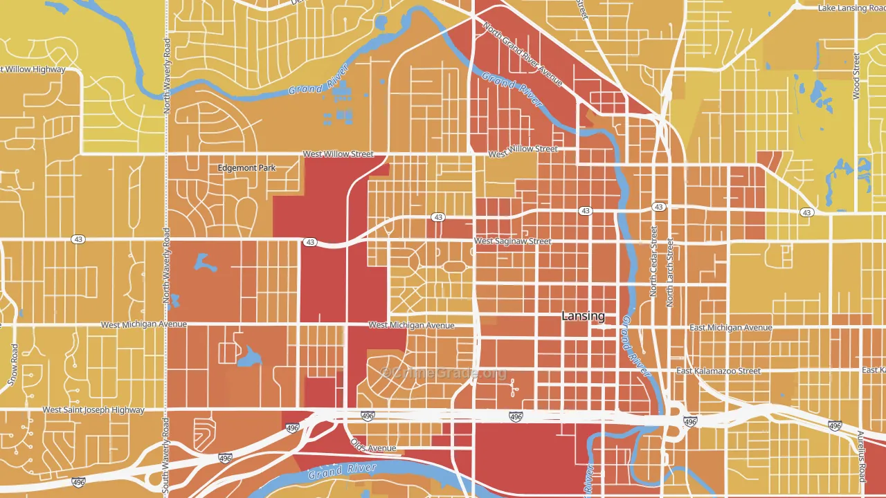 48915, MI Map of Vehicle Theft Rates
