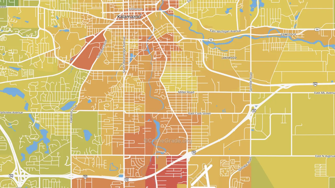 49001, MI Map of Vehicle Theft Rates