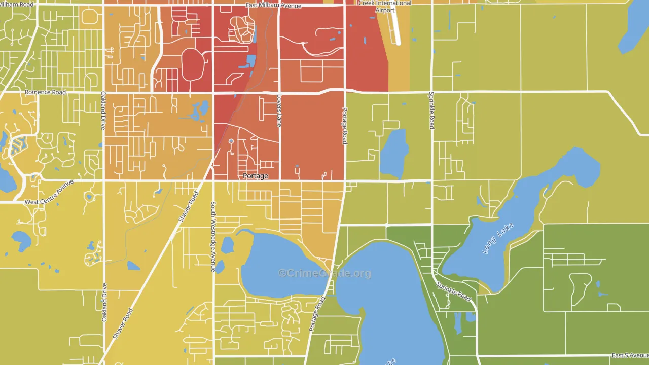 49002, MI Map of Vehicle Theft Rates