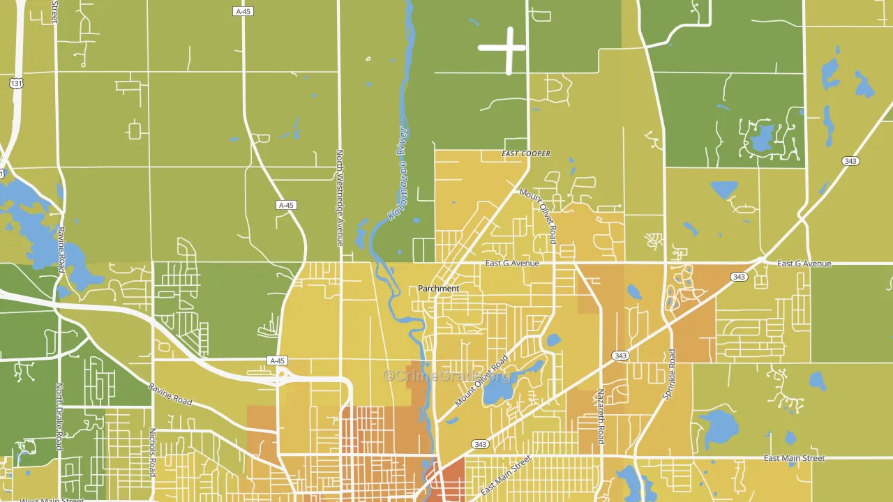 49004, MI Map of Vehicle Theft Rates