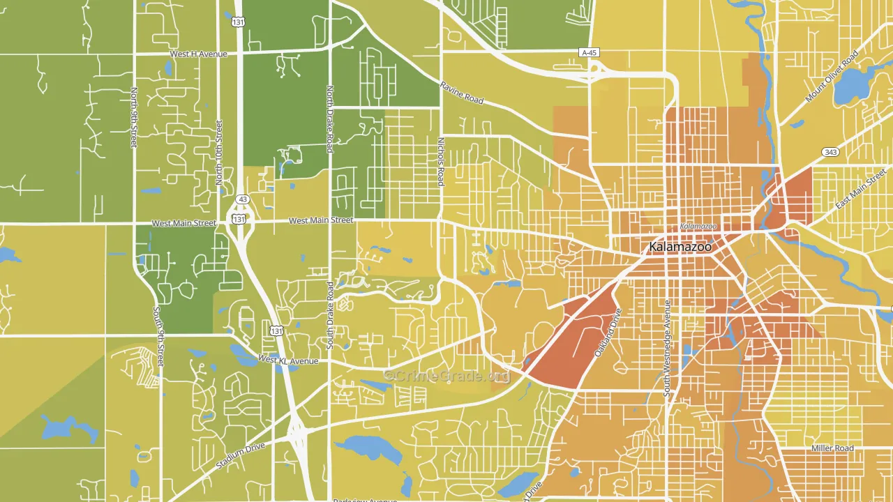 49006, MI Map of Vehicle Theft Rates