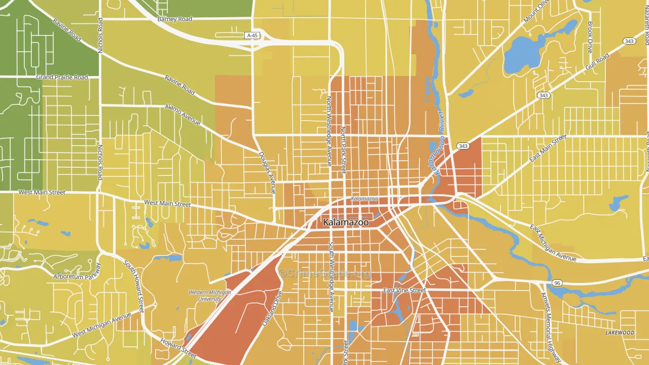 49007, MI Map of Vehicle Theft Rates