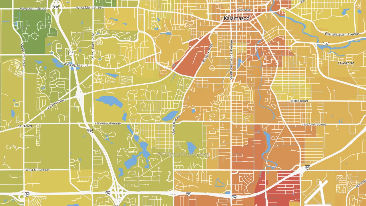 49008, MI Map of Vehicle Theft Rates