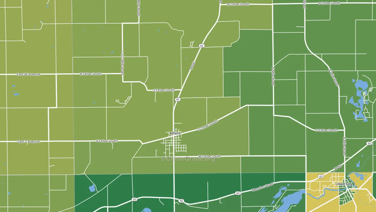 49011, MI Map of Vehicle Theft Rates