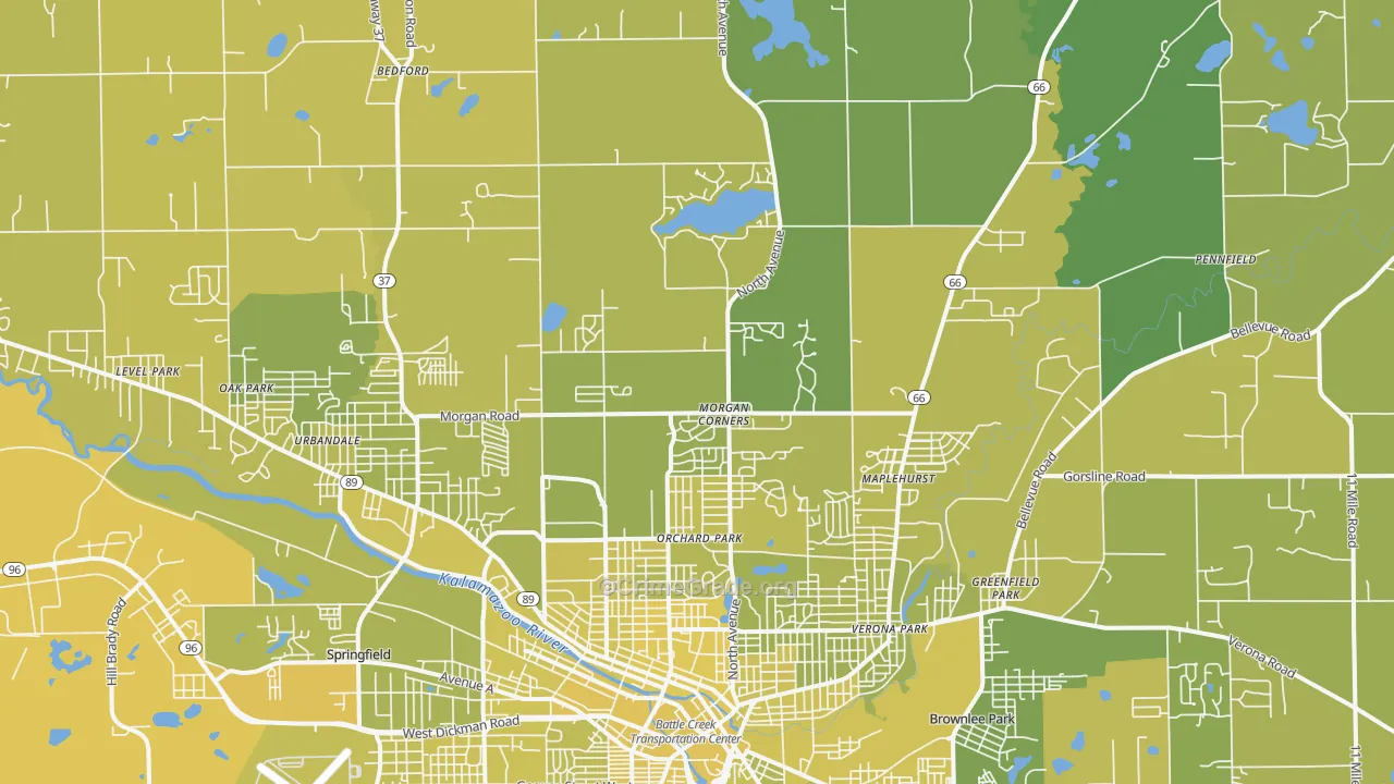 49017, MI Map of Vehicle Theft Rates