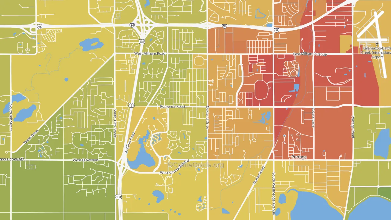 49024, MI Map of Vehicle Theft Rates