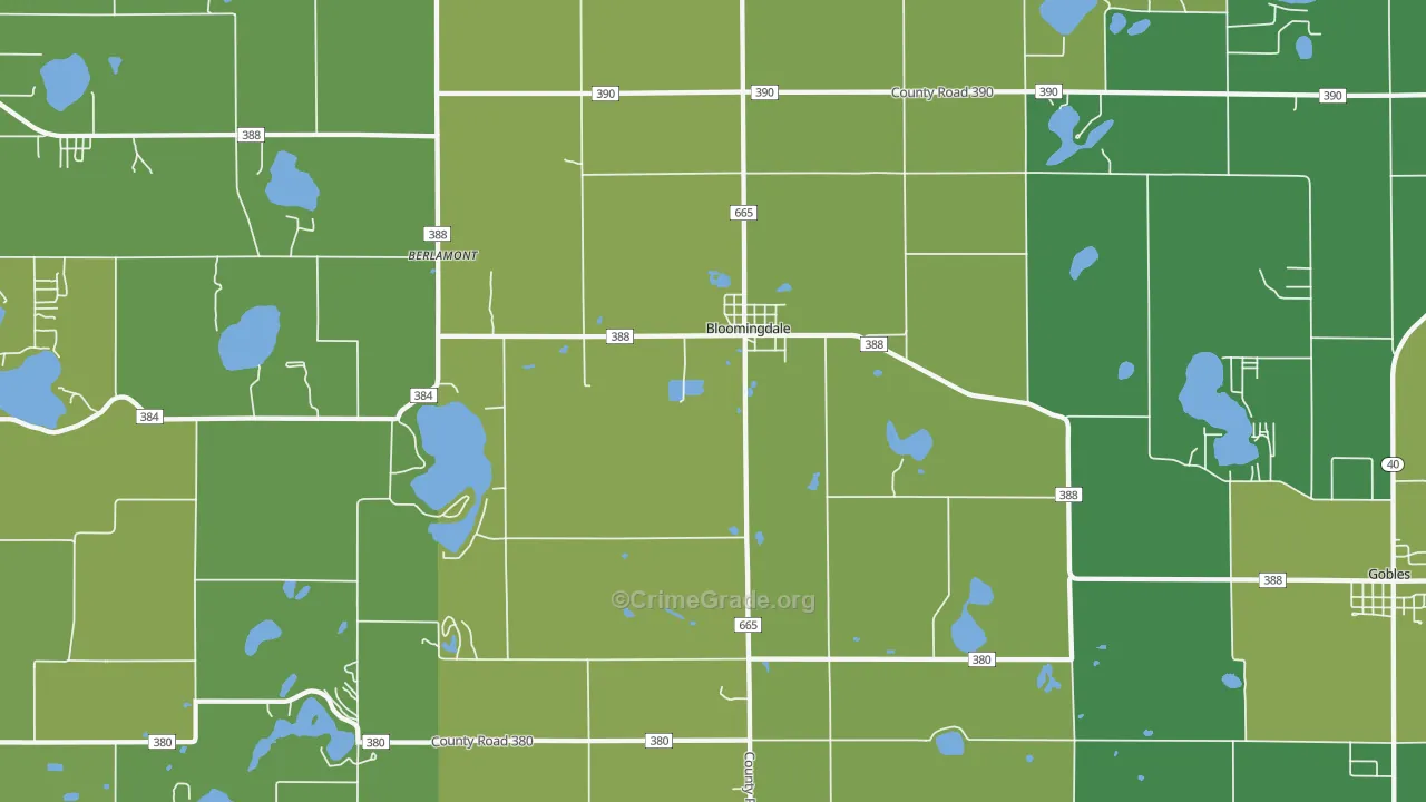 49026, MI Map of Vehicle Theft Rates