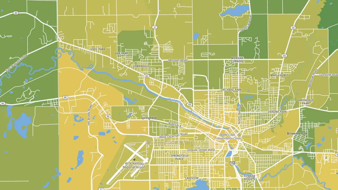49037, MI Map of Vehicle Theft Rates