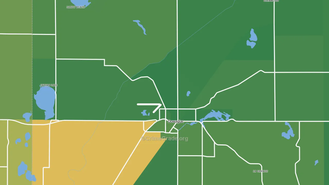 49047, MI Map of Vehicle Theft Rates