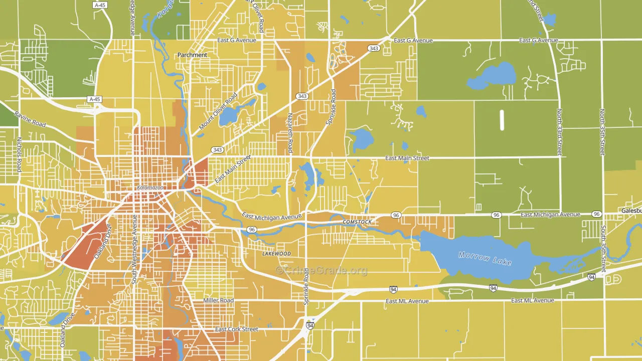 49048, MI Map of Vehicle Theft Rates