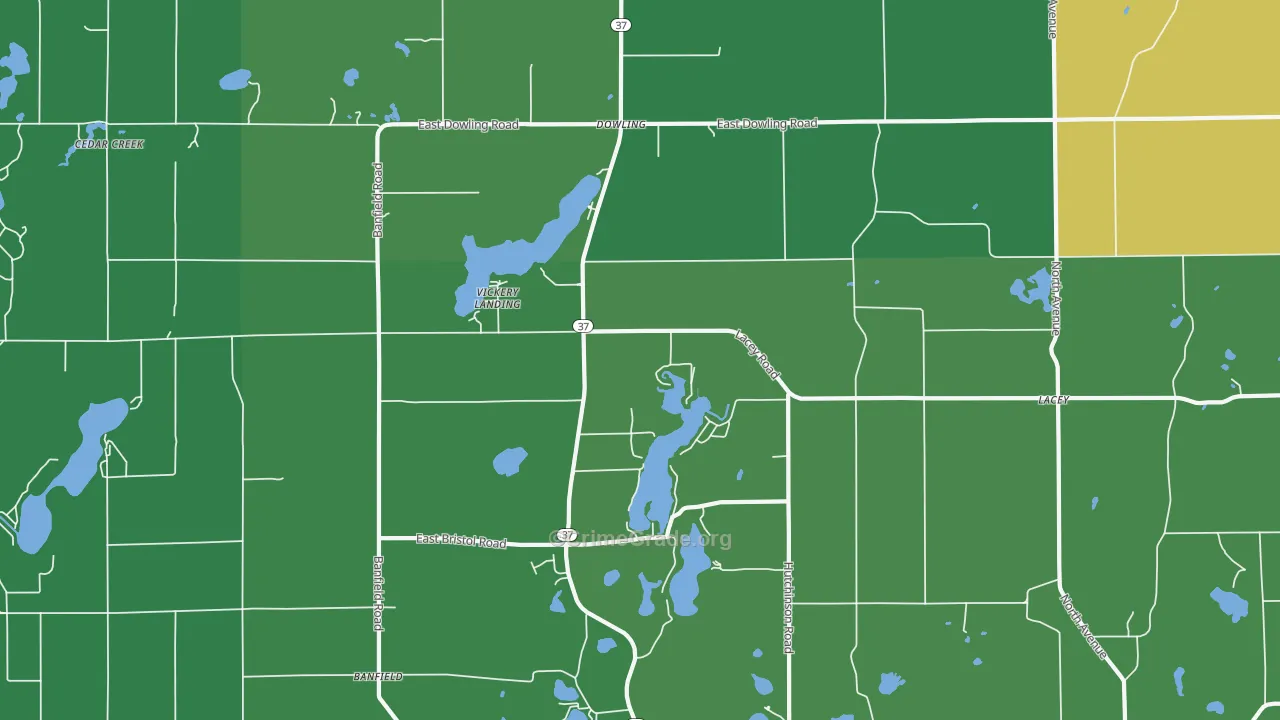 49050, MI Map of Vehicle Theft Rates