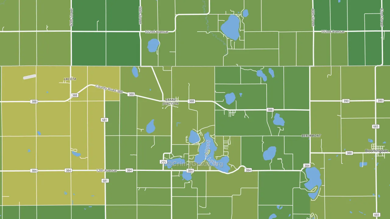 49056, MI Map of Vehicle Theft Rates