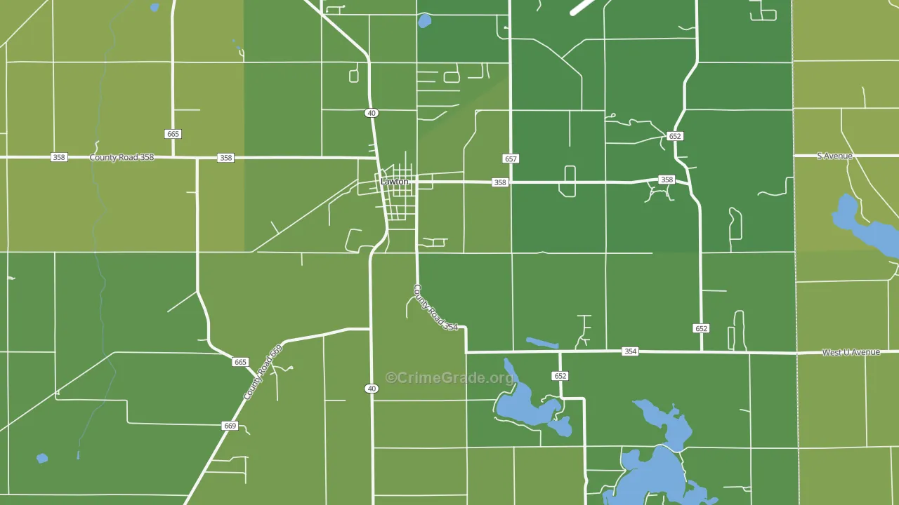 49065, MI Map of Vehicle Theft Rates