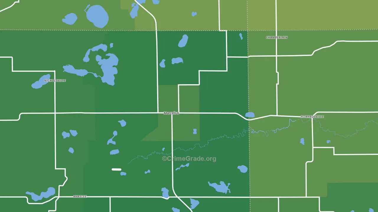 49067, MI Map of Vehicle Theft Rates