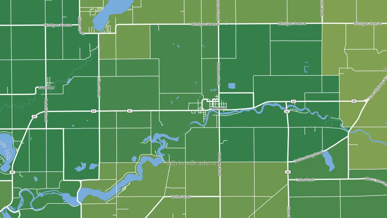 49072, MI Map of Vehicle Theft Rates