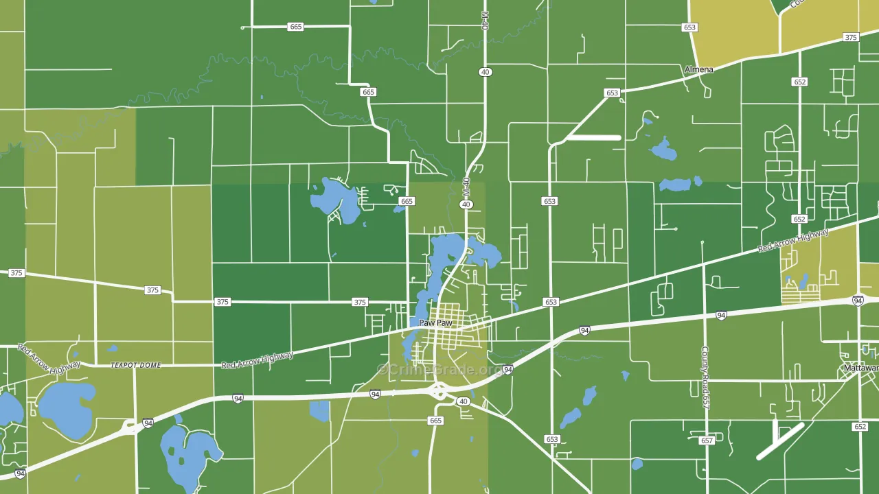 49079, MI Map of Vehicle Theft Rates