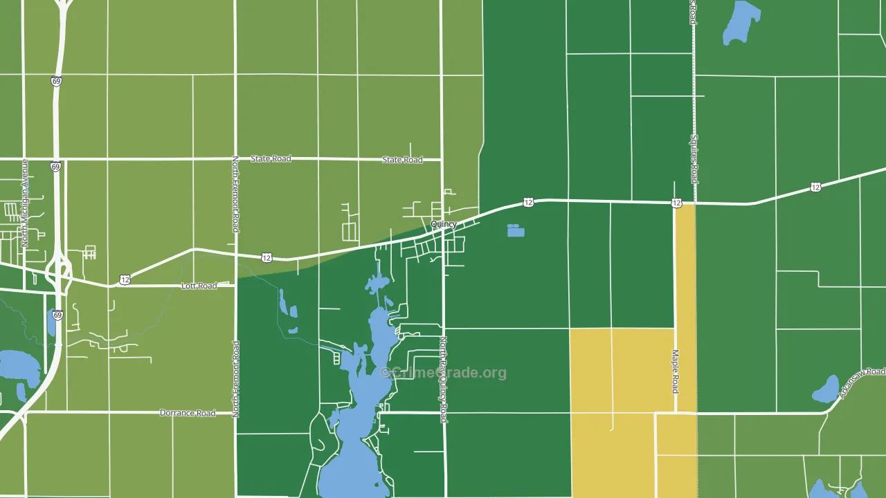 49082, MI Map of Vehicle Theft Rates