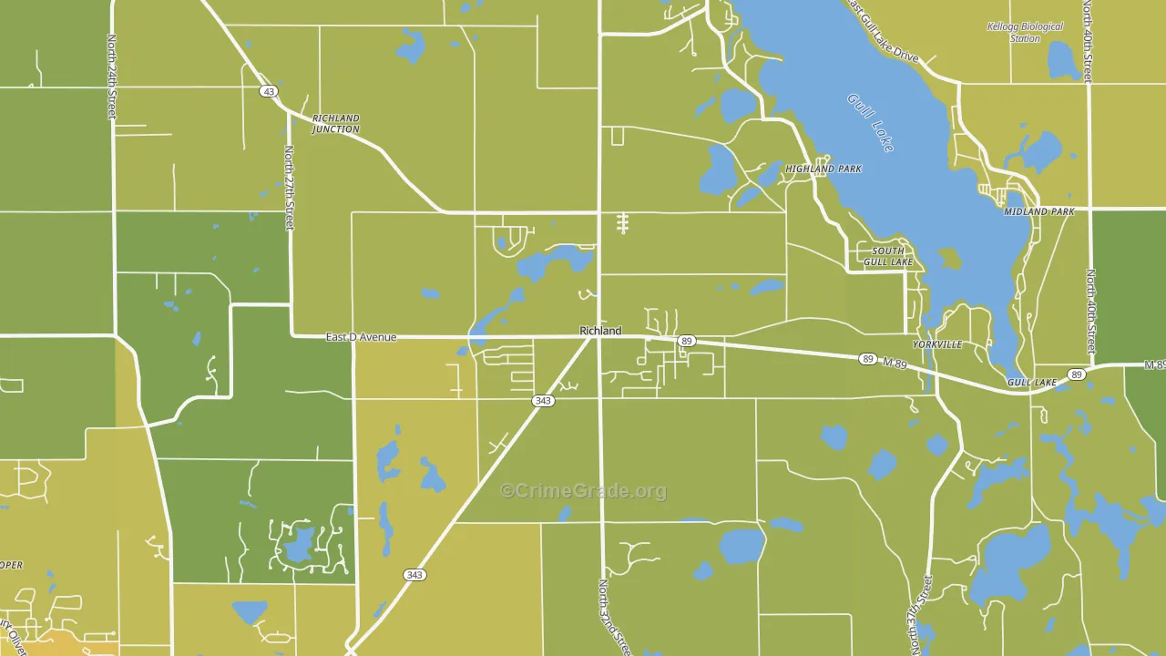 49083, MI Map of Vehicle Theft Rates