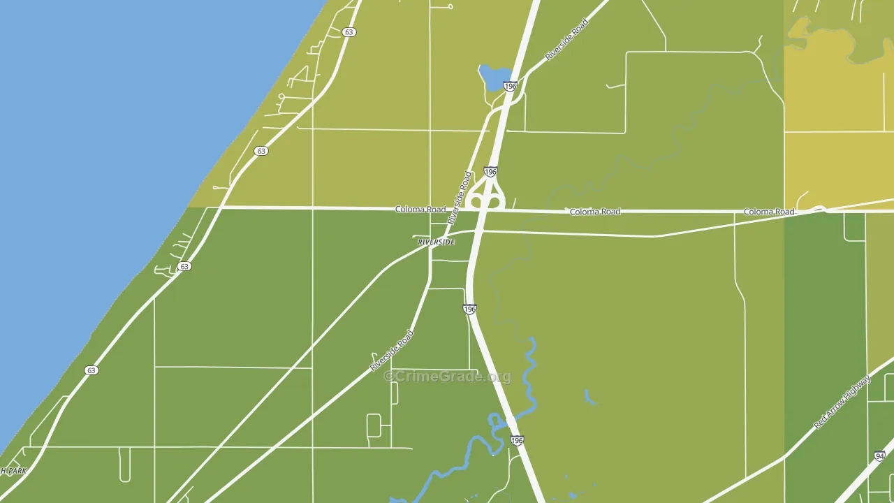 49084, MI Map of Vehicle Theft Rates