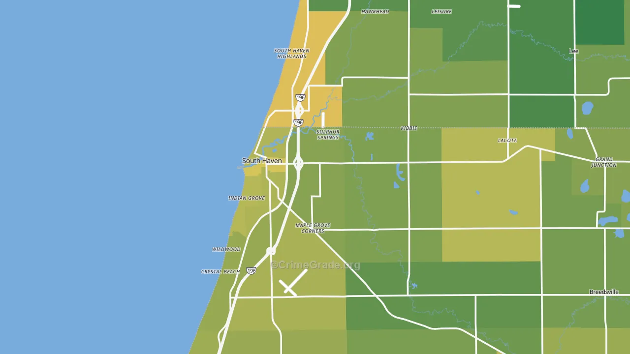 49090, MI Map of Vehicle Theft Rates
