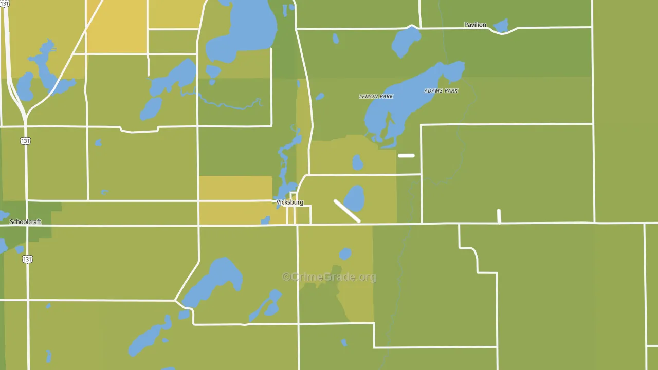 49097, MI Map of Vehicle Theft Rates