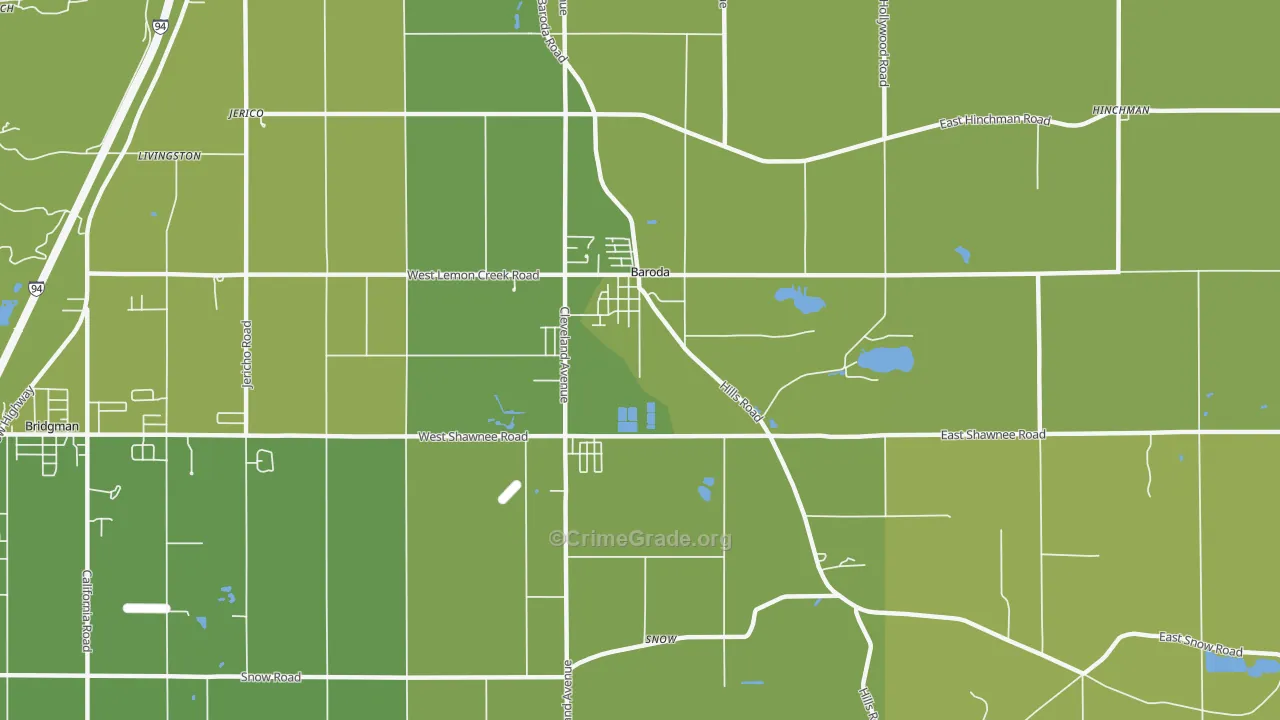 49101, MI Map of Vehicle Theft Rates