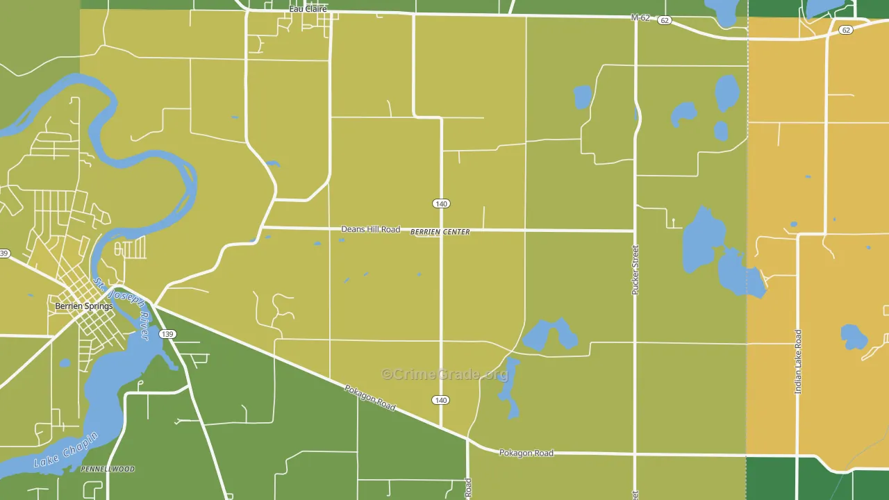 49102, MI Map of Vehicle Theft Rates