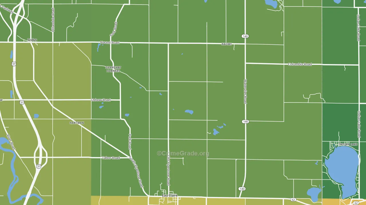 49111, MI Map of Vehicle Theft Rates
