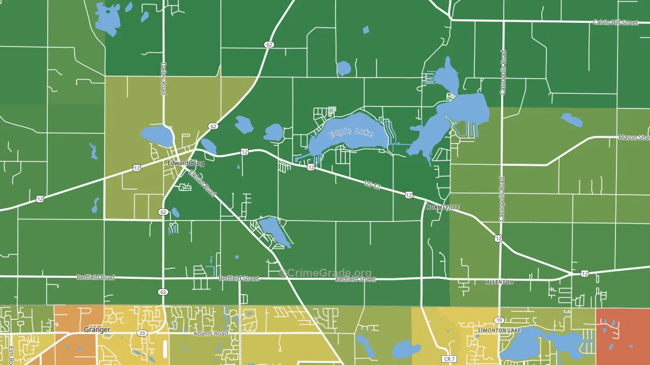 49112, MI Map of Vehicle Theft Rates