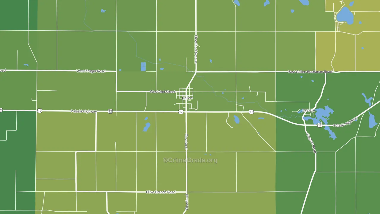 49113, MI Map of Vehicle Theft Rates