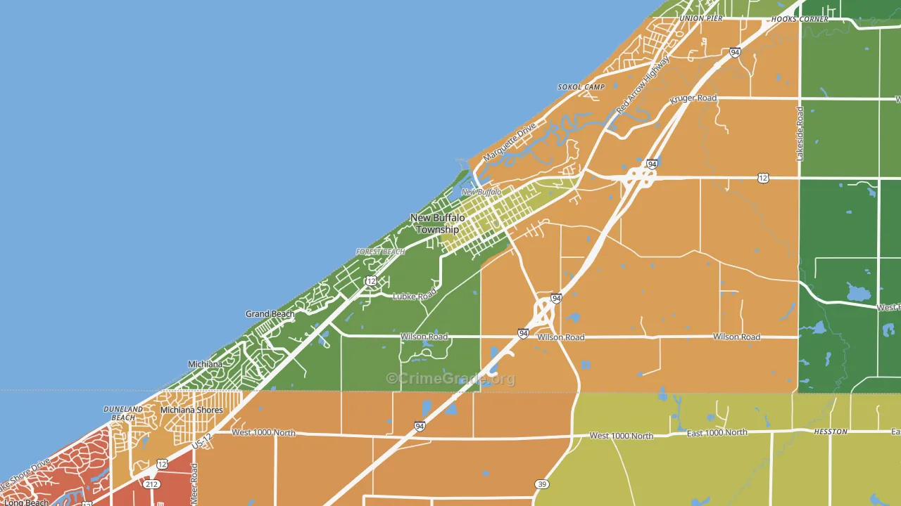 49117, MI Map of Vehicle Theft Rates