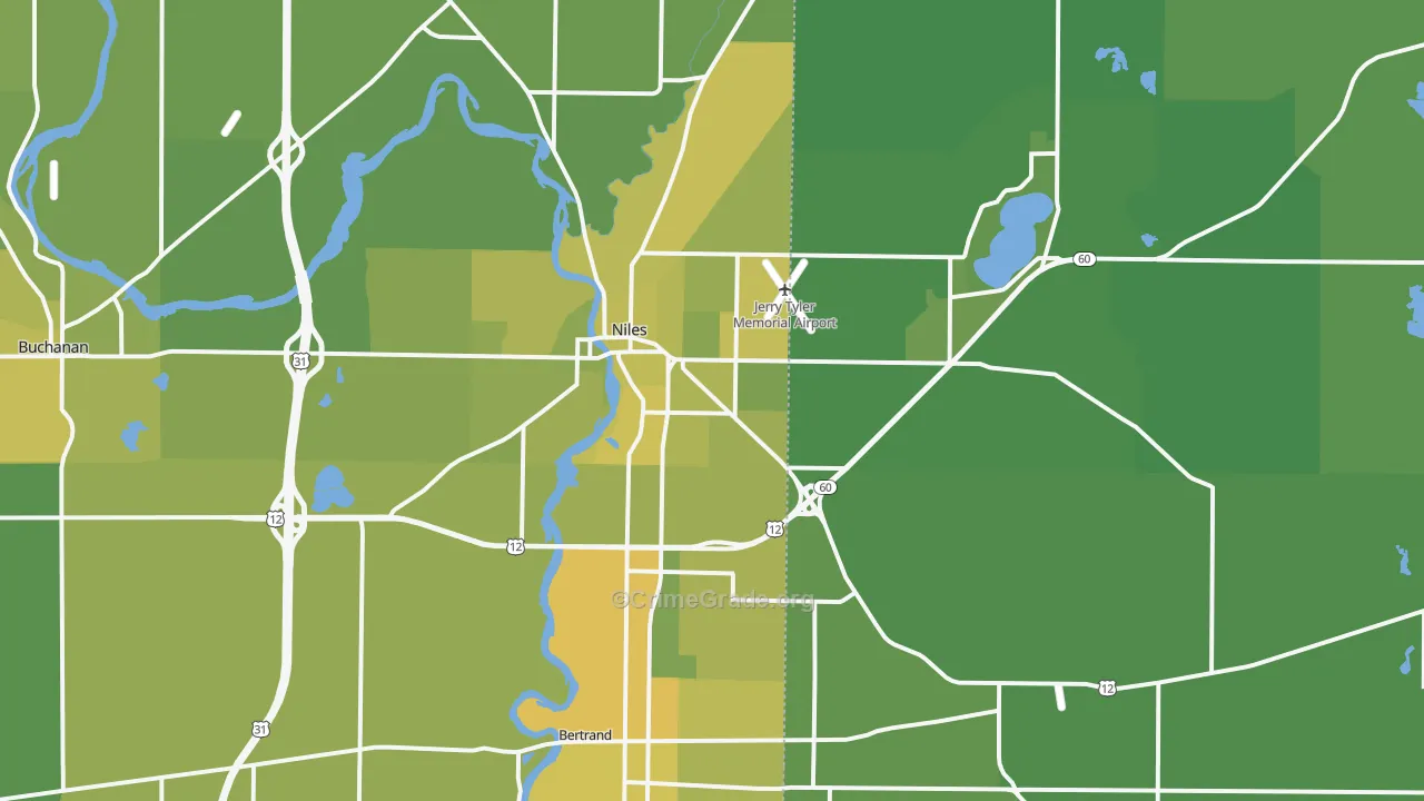 49120, MI Map of Vehicle Theft Rates