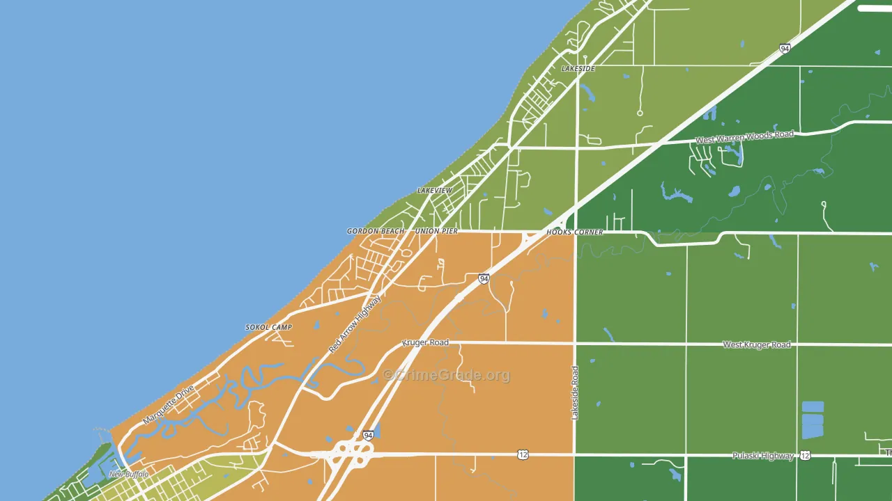 49129, MI Map of Vehicle Theft Rates