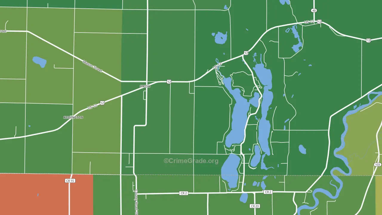 49130, MI Map of Vehicle Theft Rates