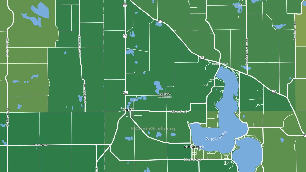 49220, MI Map of Vehicle Theft Rates