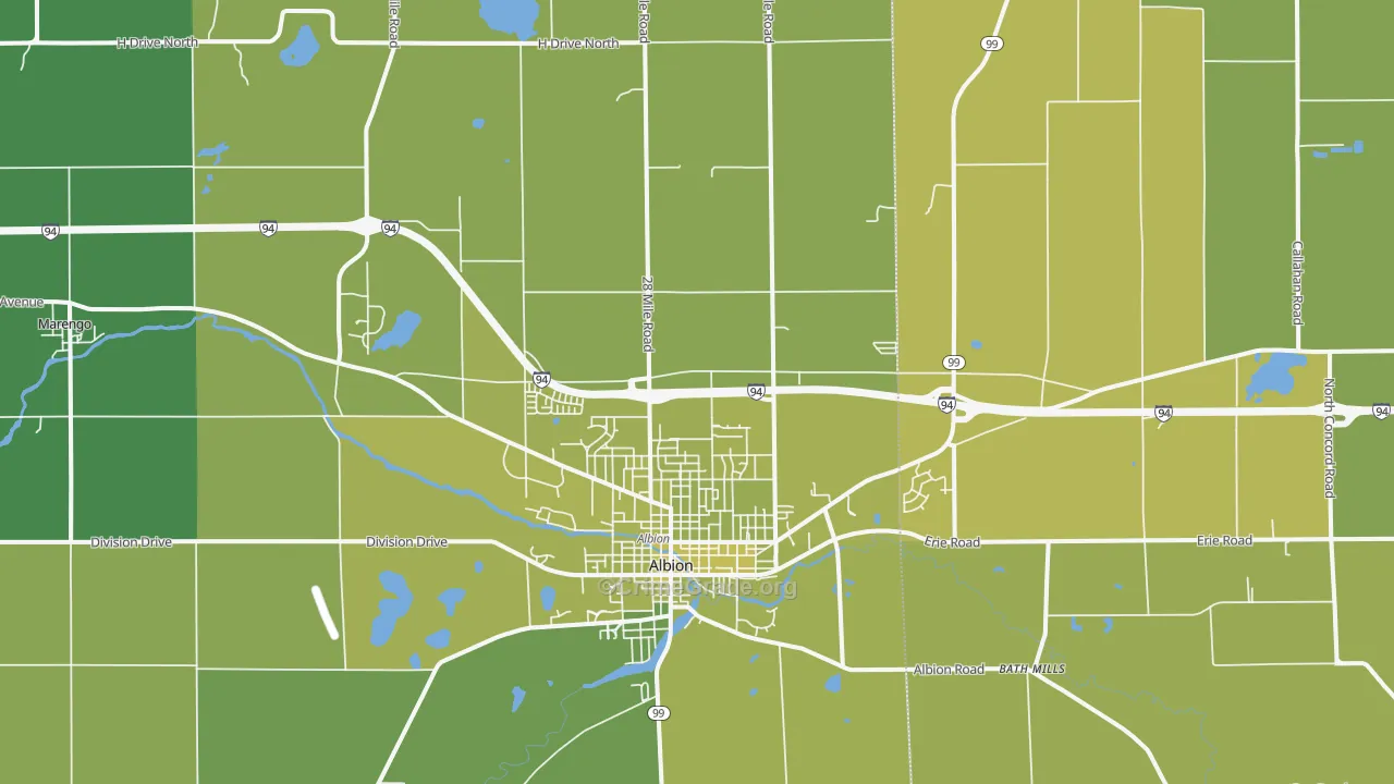 49224, MI Map of Vehicle Theft Rates