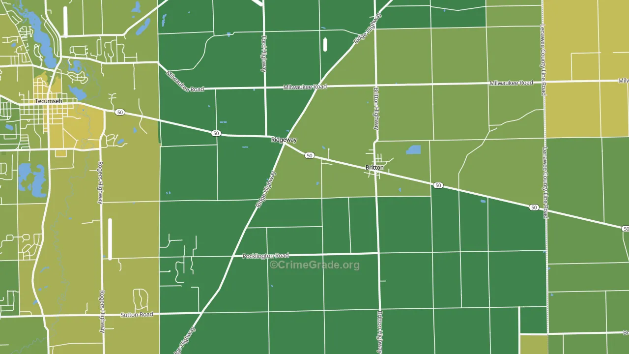 49229, MI Map of Vehicle Theft Rates