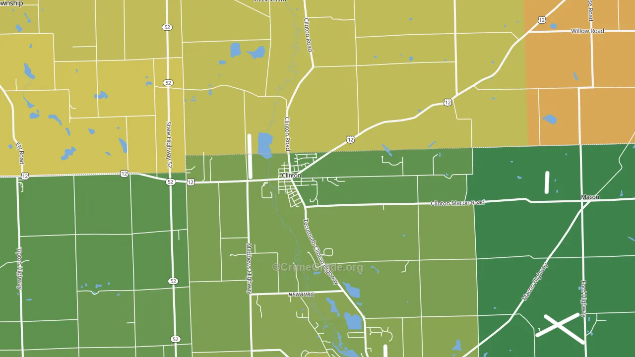 49236, MI Map of Vehicle Theft Rates