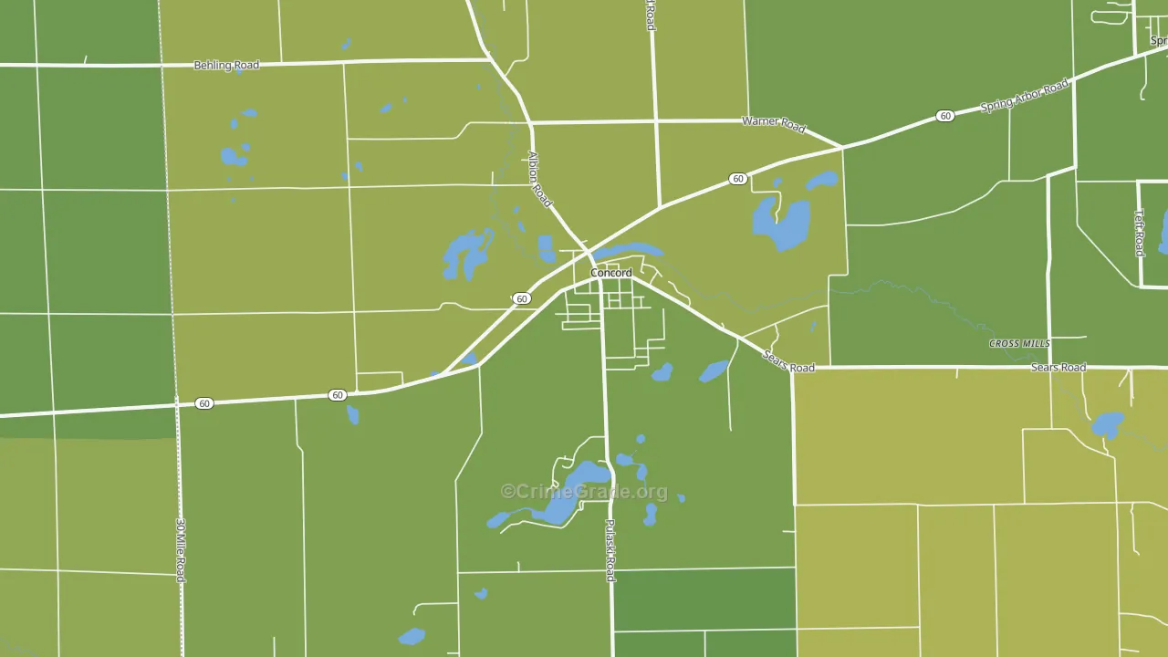49237, MI Map of Vehicle Theft Rates