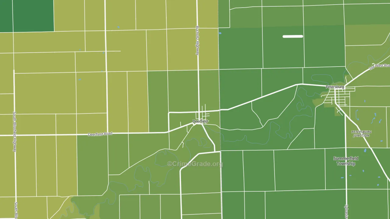 49238, MI Map of Vehicle Theft Rates