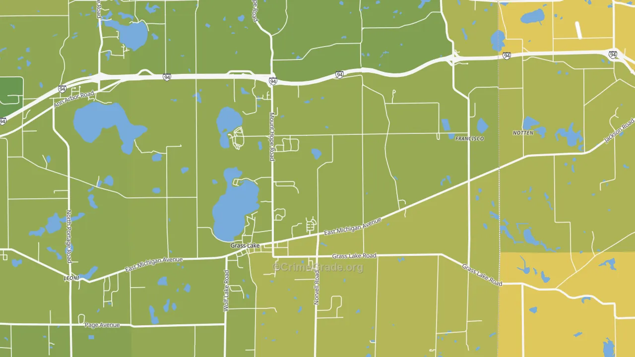 49240, MI Map of Vehicle Theft Rates