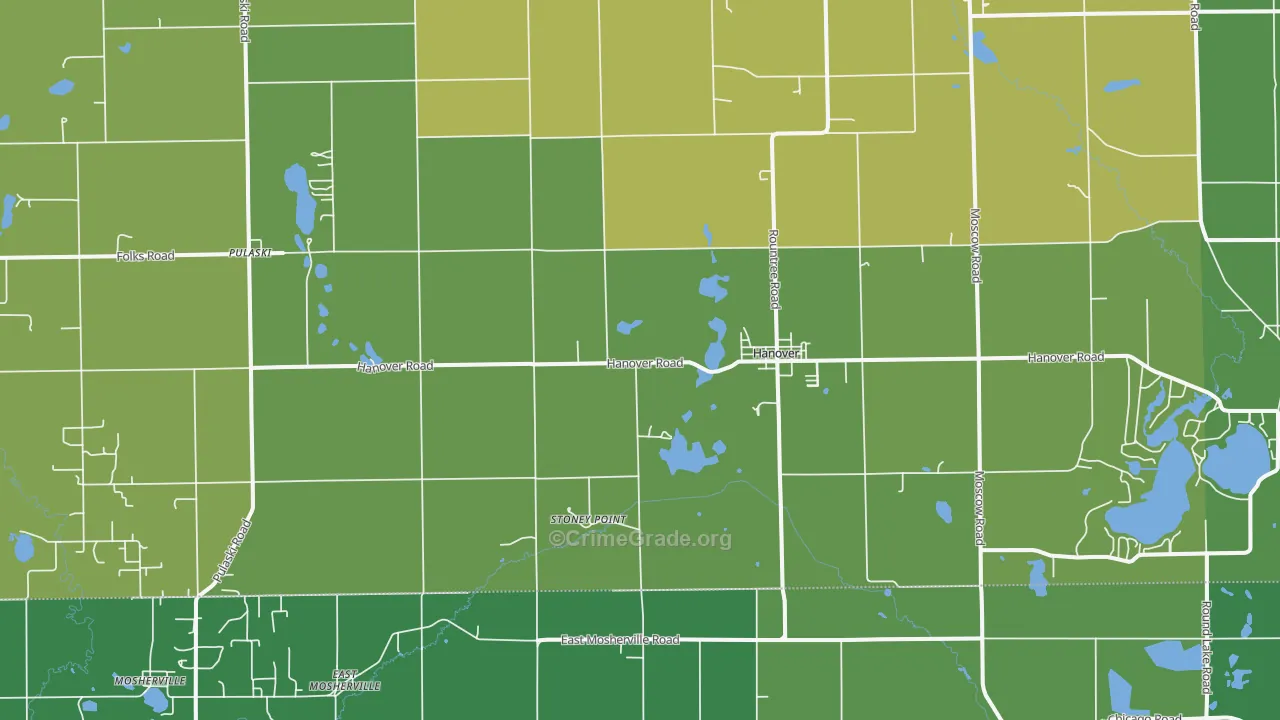 49241, MI Map of Vehicle Theft Rates